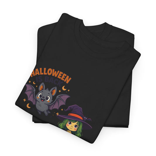 Maglietta strega di Halloween - Maglietta unisex in cotone pesante, Maglietta da strega carina, Maglietta con costume di Halloween, Abbigliamento spettrale, Maglietta "Dolcetto o scherzetto"