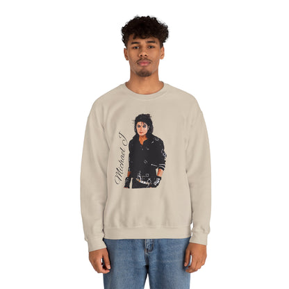 Felpa Michael J - Graphic Crewneck Sweatshirt — Retro Pop Icon Portrait