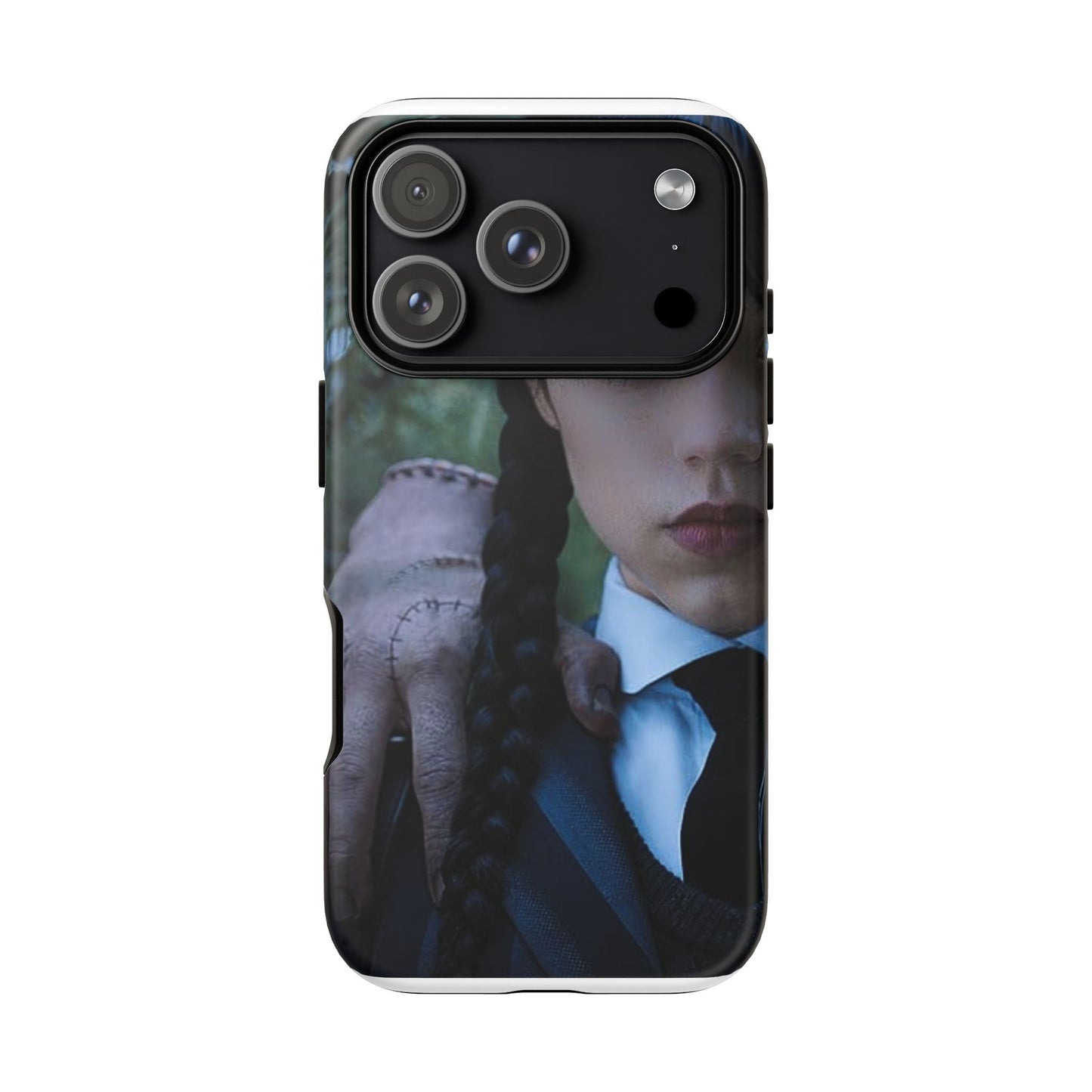 Mercoledì - Gothic Schoolgirl Phone Case — Dark Portrait Protective Tough Case