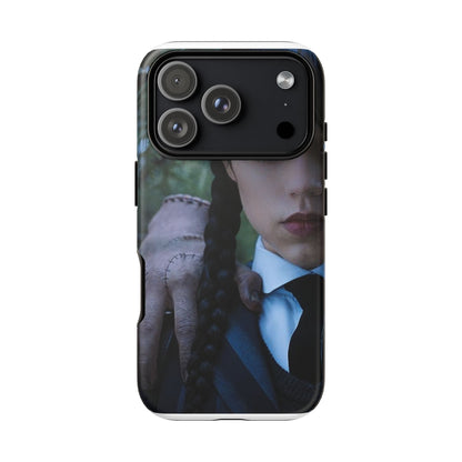 Mercoledì - Gothic Schoolgirl Phone Case — Dark Portrait Protective Tough Case