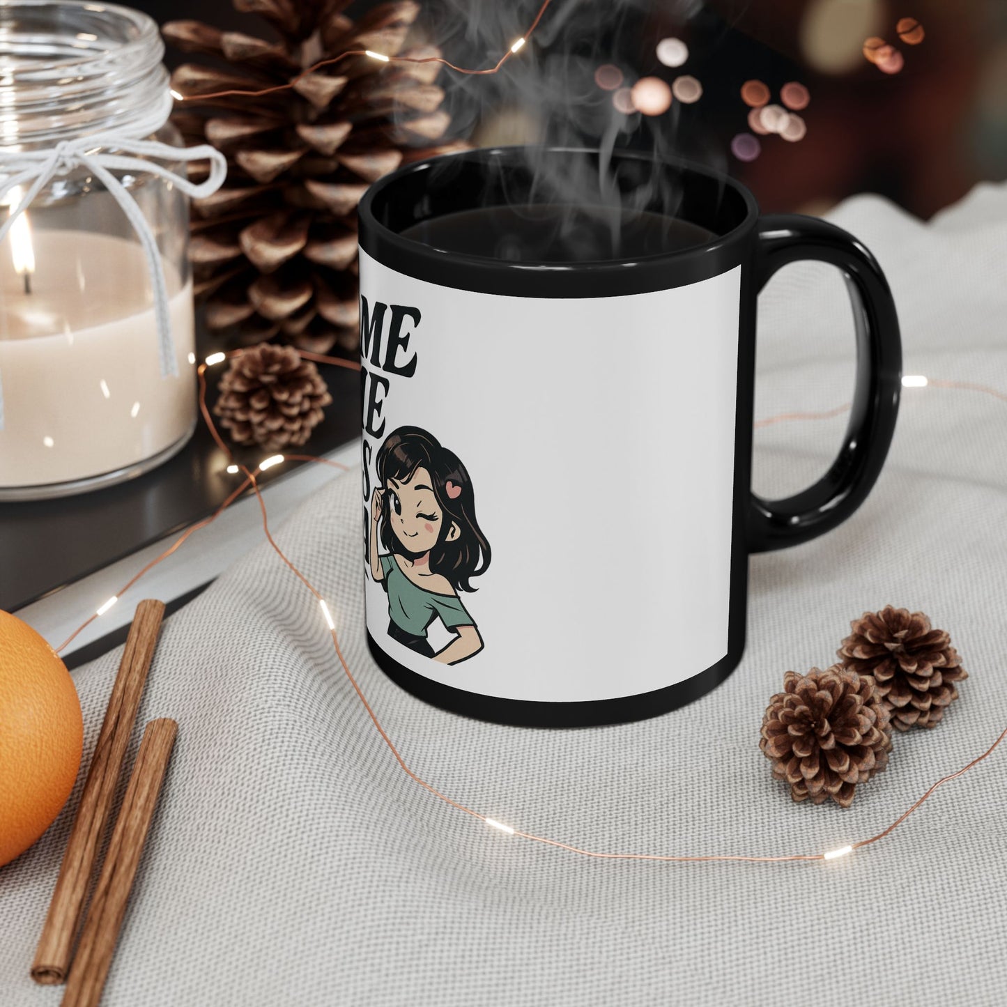 TAZZA DA CAFFE' Black Mug - "Come Me NessUna"