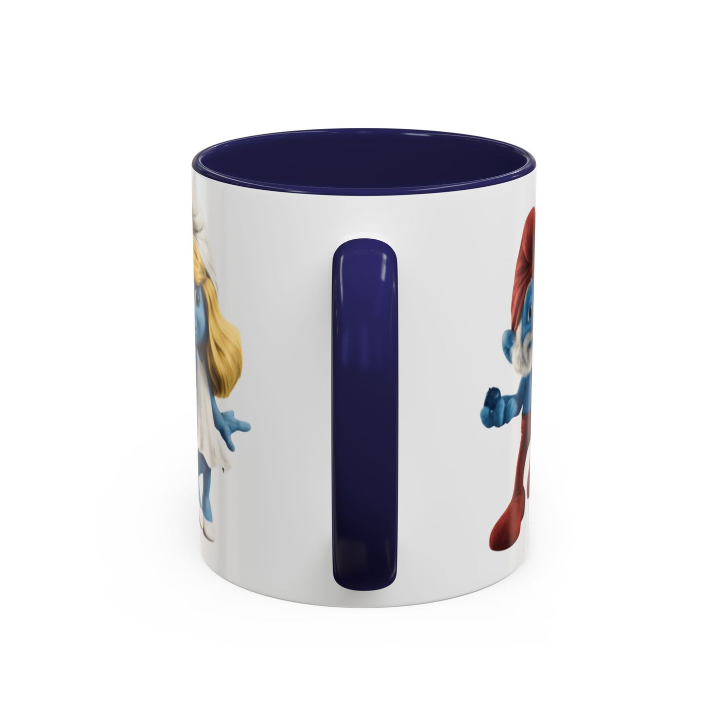TAZZA PUFFI 3D - Smurf Characters Accent Coffee Mug (11/15oz) — Blue Cartoon Family Coffee Cup