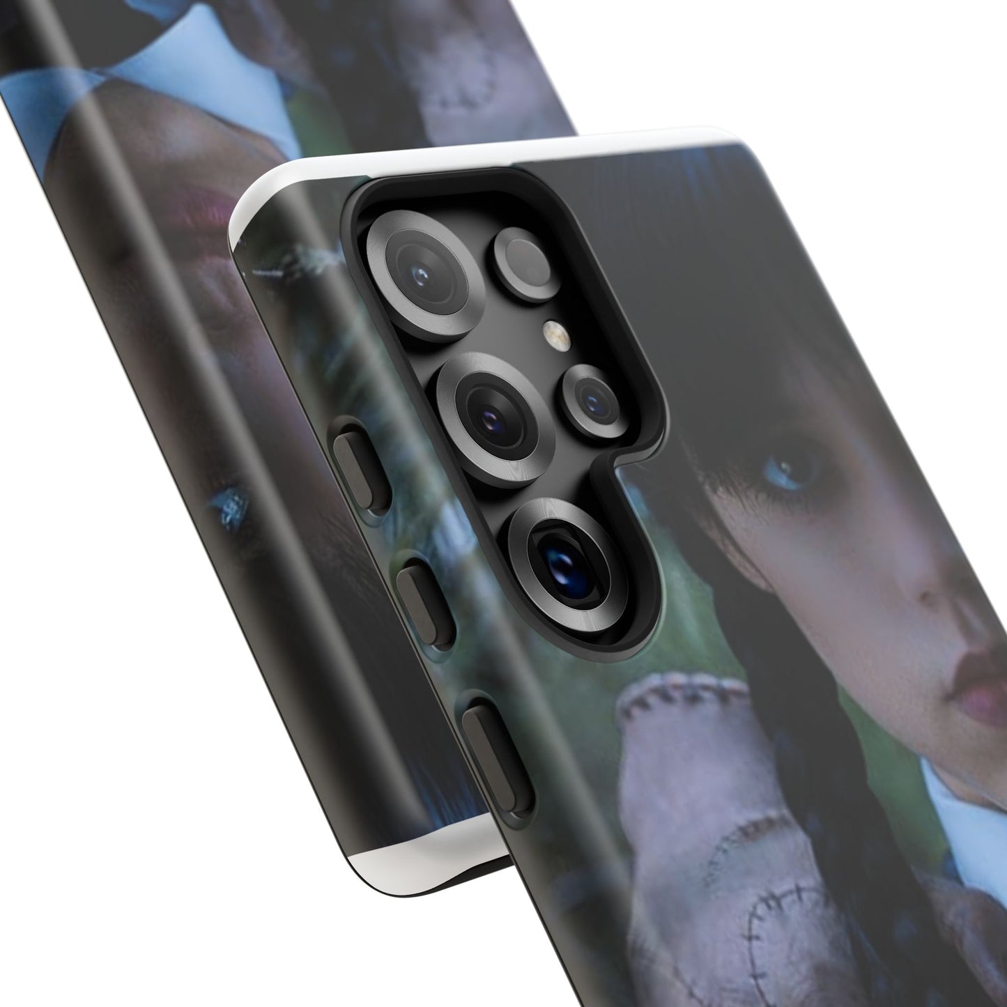 Mercoledì - Gothic Schoolgirl Phone Case — Dark Portrait Protective Tough Case