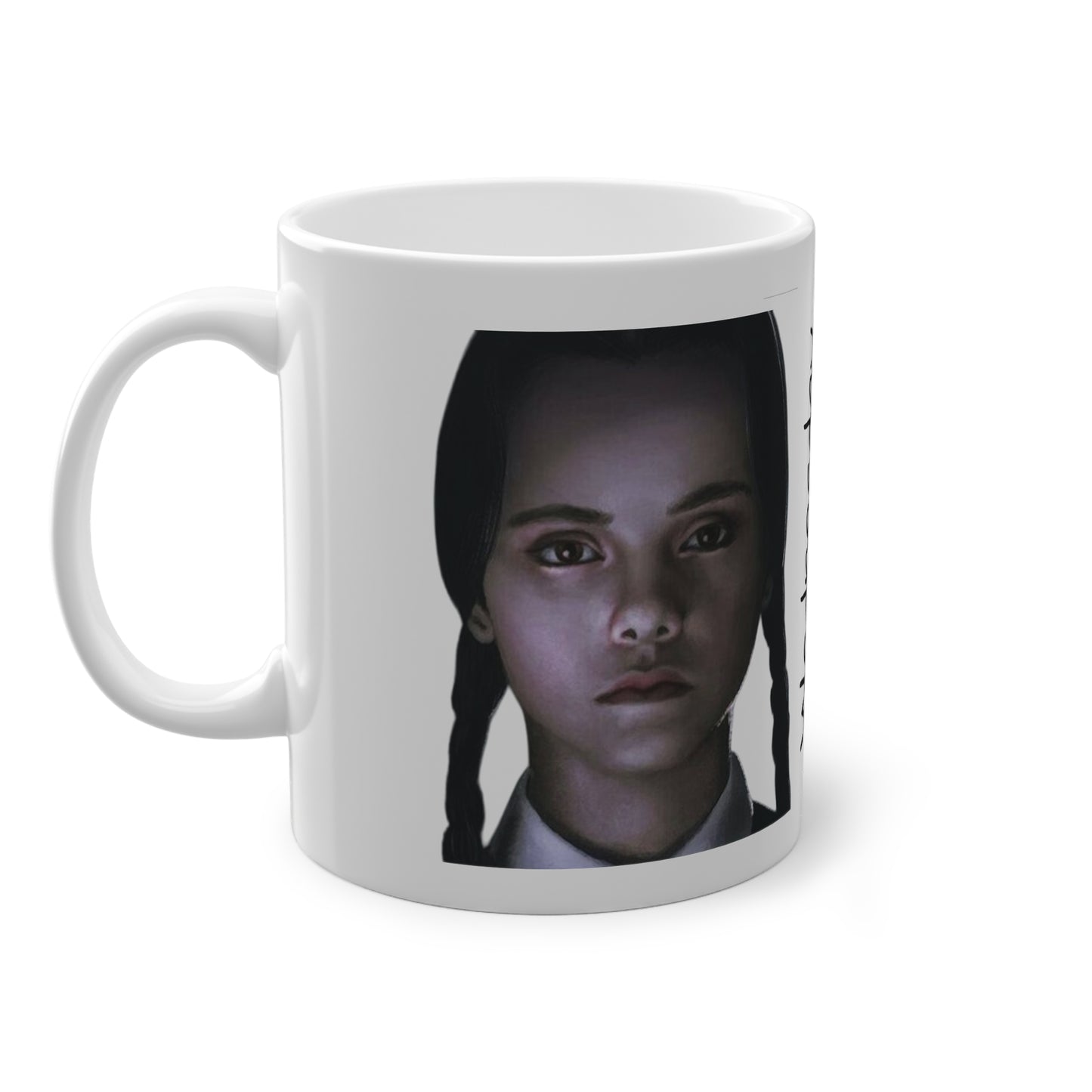 Tazza Wednesday Addams Portrait Mug — Gothic Retro Character Coffee Cup
