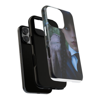 Mercoledì - Gothic Schoolgirl Phone Case — Dark Portrait Protective Tough Case