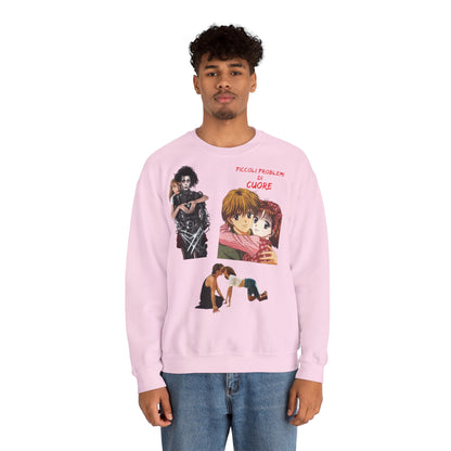 Felpa Unisex anni 90 Anime Collage Crewneck Sweatshirt — Retro Romance & Gothic Art Graphic