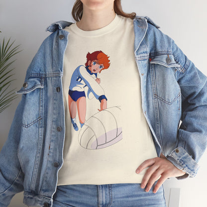 T-Shirt MILA Volleyball Anime Girl  — Cute Sporty Graphic Tee for Fans & Players