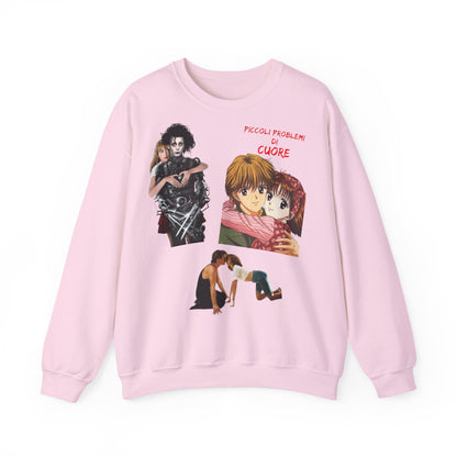 Felpa Unisex anni 90 Anime Collage Crewneck Sweatshirt — Retro Romance & Gothic Art Graphic
