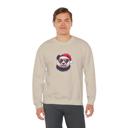 Felpa con buffo Panda natalizio Unisex | Regalo di Natale, Abbigliamento per le feste, Capi essenziali comodi, Girocollo unisex, Felpa carina