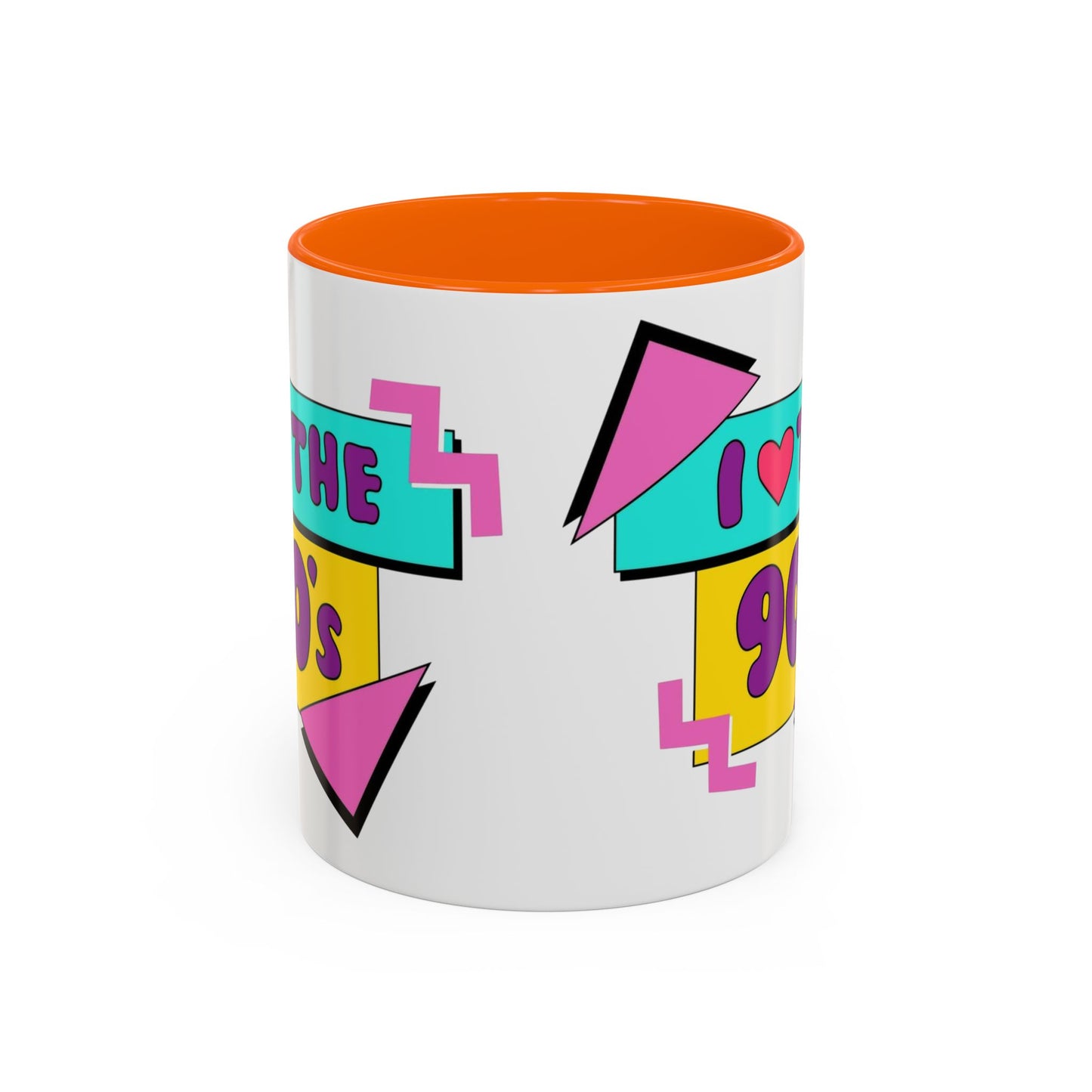 Tazza "I Love The 90s" Accent Coffee Mug — Retro 90s Nostalgia Ceramic Mug