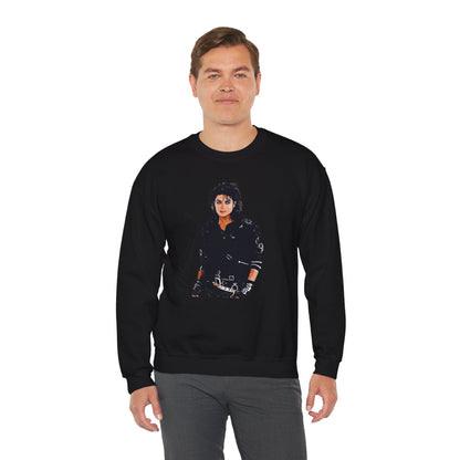 Felpa Michael J - Graphic Crewneck Sweatshirt — Retro Pop Icon Portrait