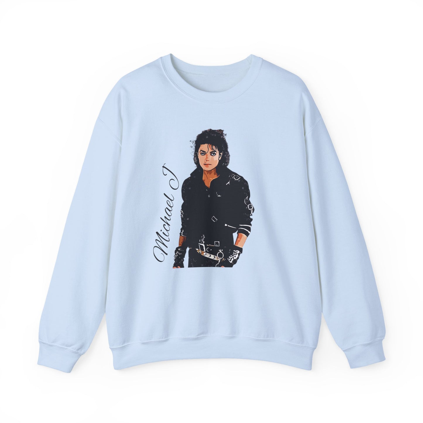 Felpa Michael J - Graphic Crewneck Sweatshirt — Retro Pop Icon Portrait