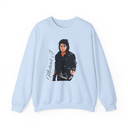 Felpa Michael J - Graphic Crewneck Sweatshirt — Retro Pop Icon Portrait
