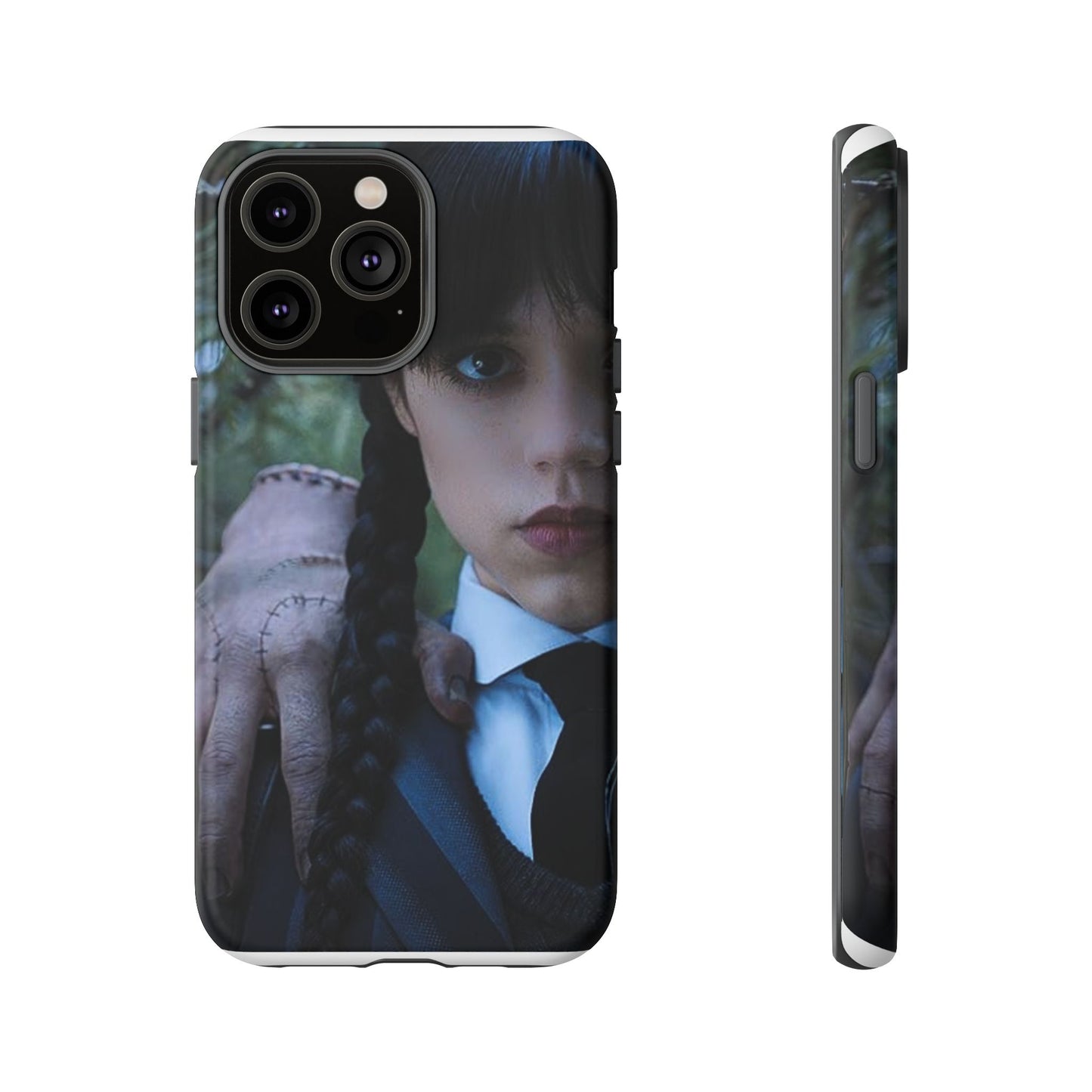 Mercoledì - Gothic Schoolgirl Phone Case — Dark Portrait Protective Tough Case