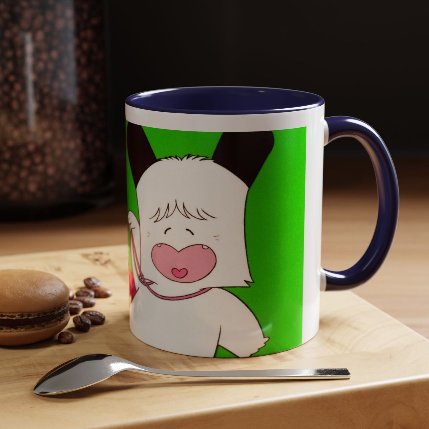 Spank tenero ribacuori Tazza — Whimsical Girl & Bunny Accent Coffee Mug