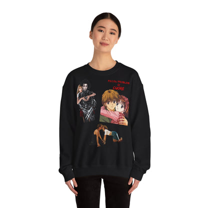 Felpa Unisex anni 90 Anime Collage Crewneck Sweatshirt — Retro Romance & Gothic Art Graphic