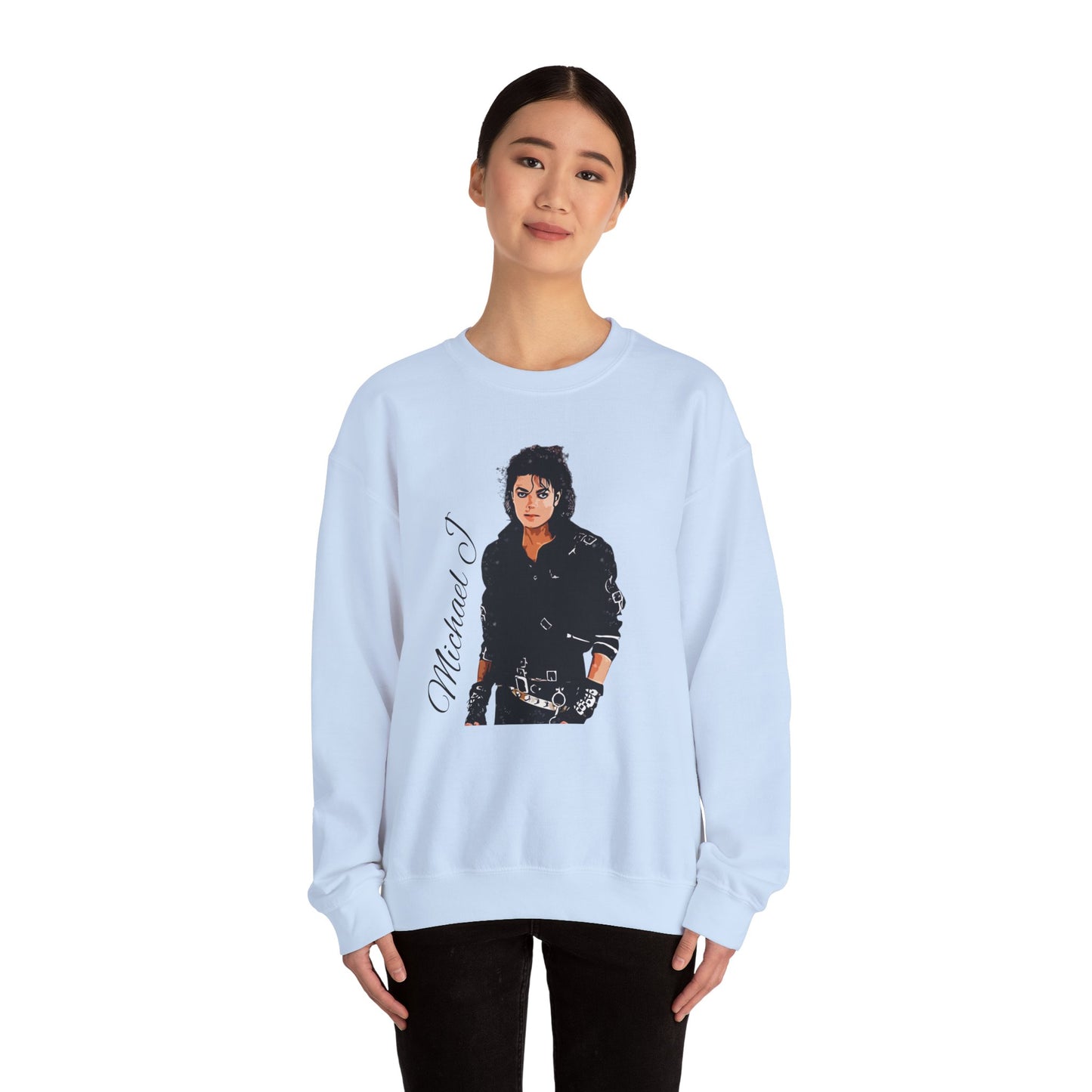 Felpa Michael J - Graphic Crewneck Sweatshirt — Retro Pop Icon Portrait