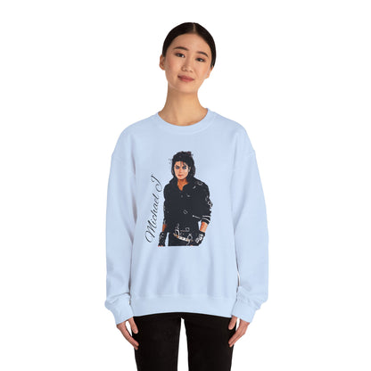 Felpa Michael J - Graphic Crewneck Sweatshirt — Retro Pop Icon Portrait