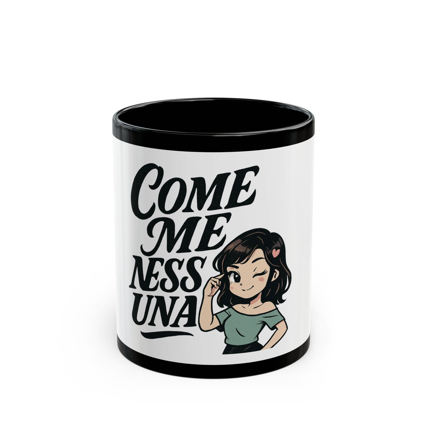 TAZZA DA CAFFE' Black Mug - "Come Me NessUna"