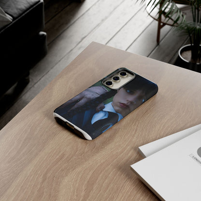 Mercoledì - Gothic Schoolgirl Phone Case — Dark Portrait Protective Tough Case