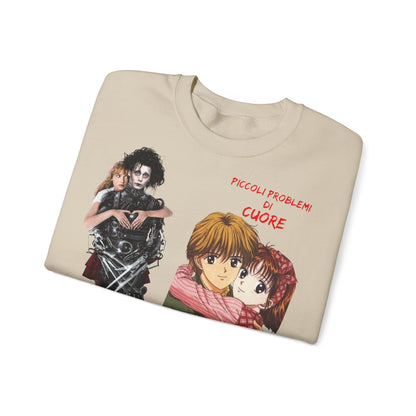 Felpa Unisex anni 90 Anime Collage Crewneck Sweatshirt — Retro Romance & Gothic Art Graphic