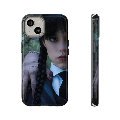 Mercoledì - Gothic Schoolgirl Phone Case — Dark Portrait Protective Tough Case