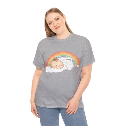 T-Shirt Premom Rainbow Baby I'M Coming