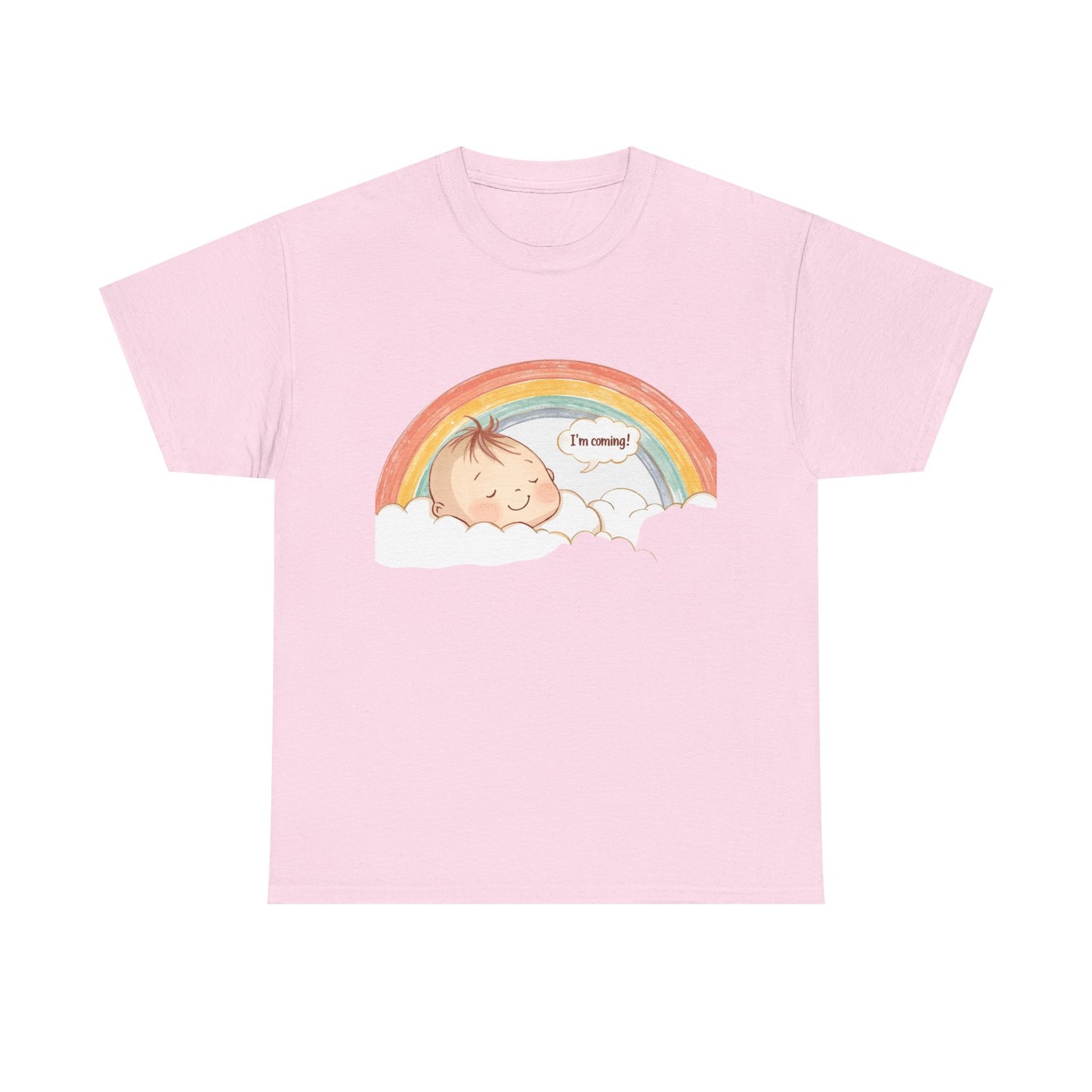 T-Shirt Premom Rainbow Baby I'M Coming