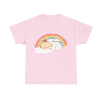 T-Shirt Premom Rainbow Baby I'M Coming