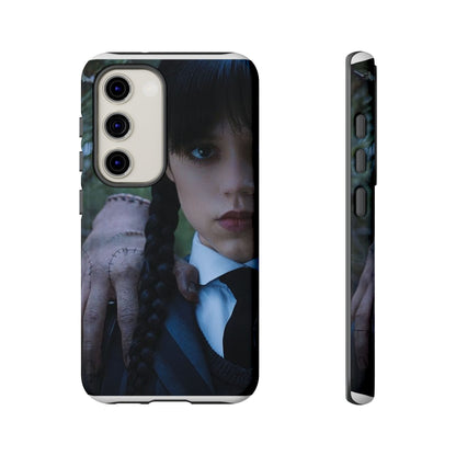Mercoledì - Gothic Schoolgirl Phone Case — Dark Portrait Protective Tough Case