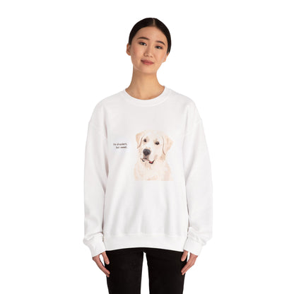 FELPA GIROCOLLO - SONO TESTARDO MA DOLCE Cute Dog Quote Crewneck Sweatshirt