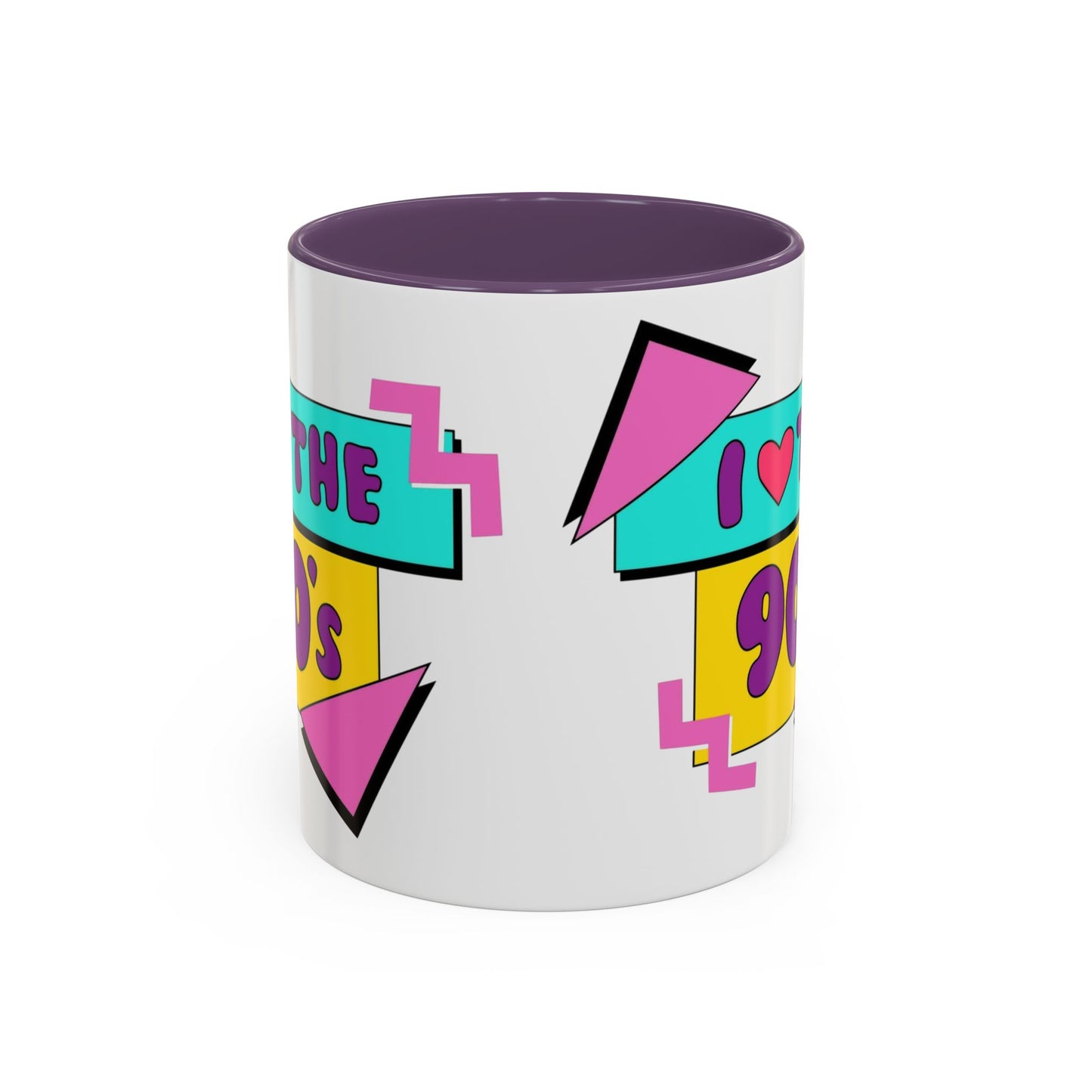 Tazza "I Love The 90s" Accent Coffee Mug — Retro 90s Nostalgia Ceramic Mug