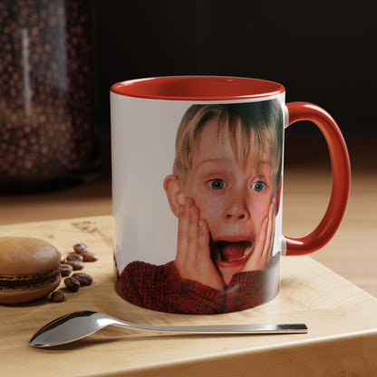 Tazza KEVIN - Home Alone Inspired Accent Coffee Mug — Funny Kid Surprise Face (11/15 oz)