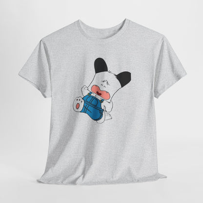 T-shirt Spank - Cute Crying Puppy Graphic Tee — Kawaii Cartoon Dog T-Shirt