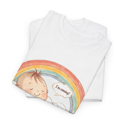 T-Shirt Premom Rainbow Baby I'M Coming
