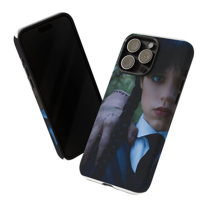 Mercoledì - Gothic Schoolgirl Phone Case — Dark Portrait Protective Tough Case