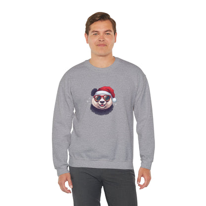Felpa con buffo Panda natalizio Unisex | Regalo di Natale, Abbigliamento per le feste, Capi essenziali comodi, Girocollo unisex, Felpa carina