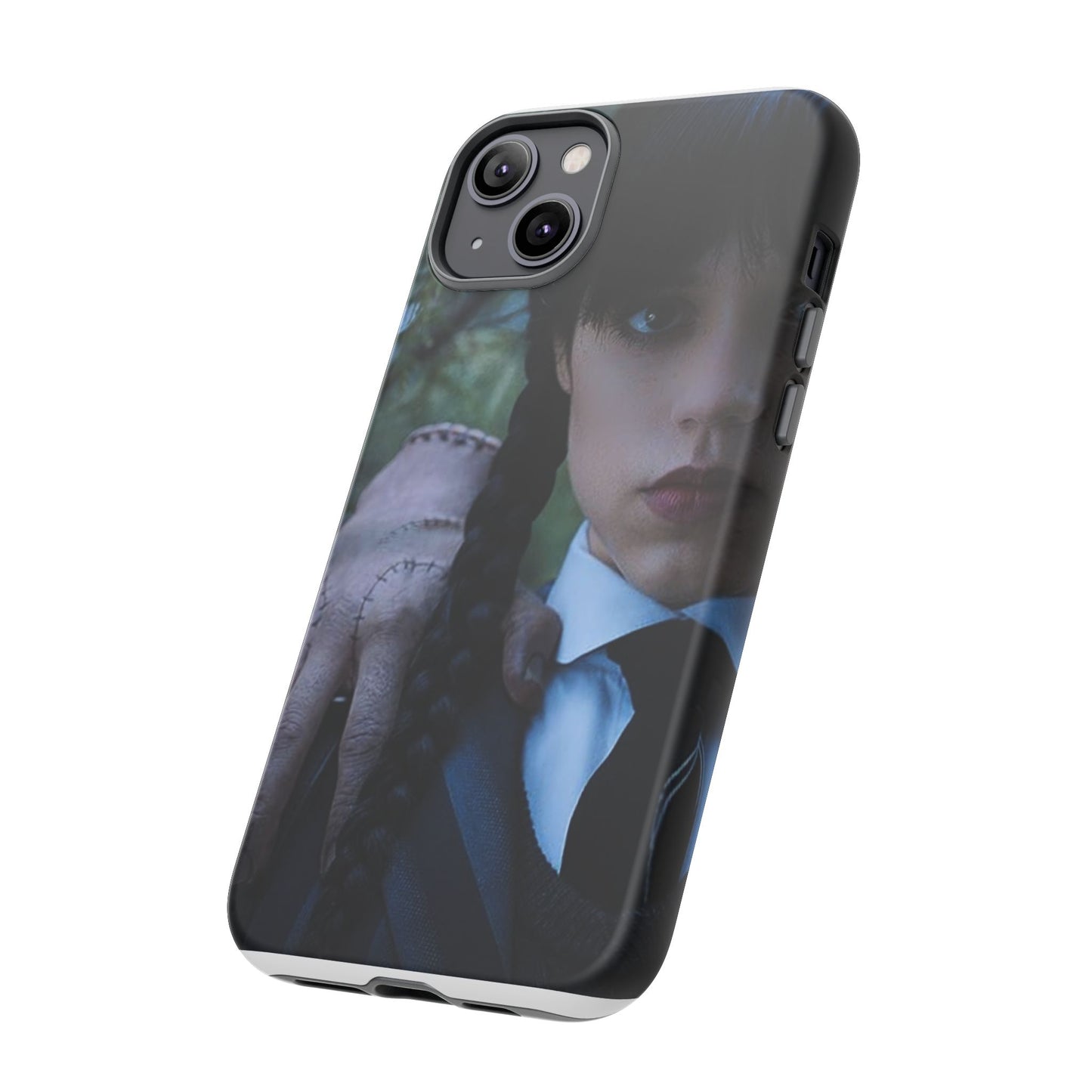 Mercoledì - Gothic Schoolgirl Phone Case — Dark Portrait Protective Tough Case