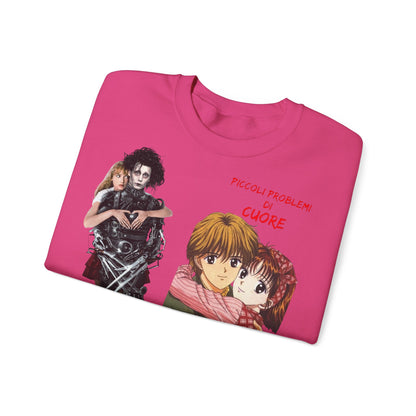 Felpa Unisex anni 90 Anime Collage Crewneck Sweatshirt — Retro Romance & Gothic Art Graphic