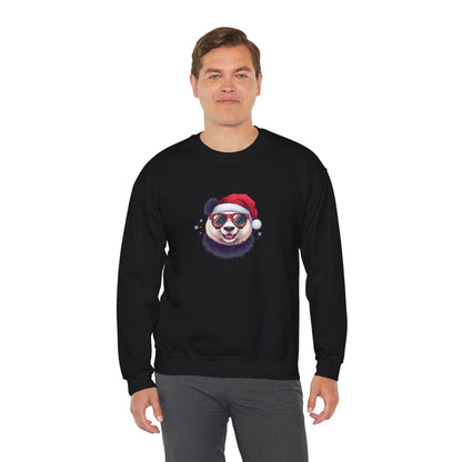 Felpa con buffo Panda natalizio Unisex | Regalo di Natale, Abbigliamento per le feste, Capi essenziali comodi, Girocollo unisex, Felpa carina
