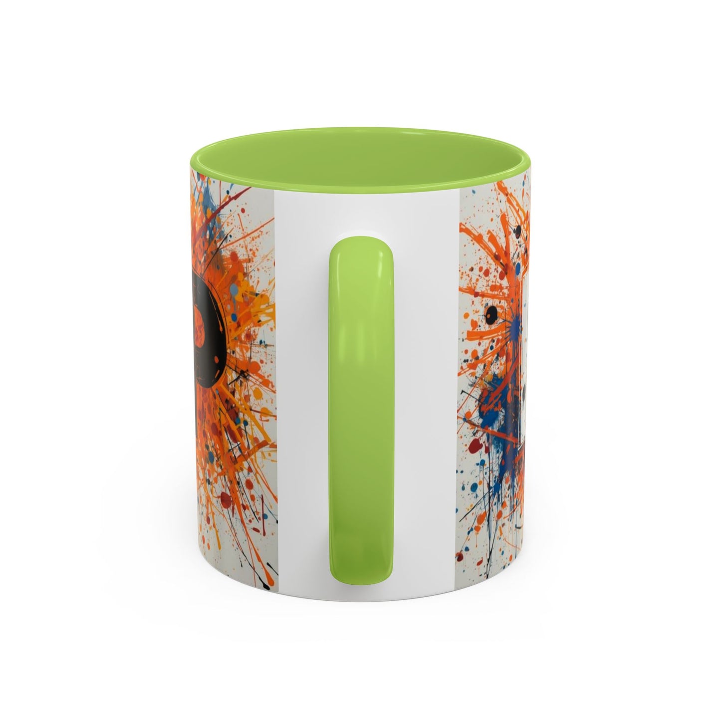 TAZZA Rise Up - Coffee Mug — Bold Orange Paint-Splash Motivational Mug (11/15oz)