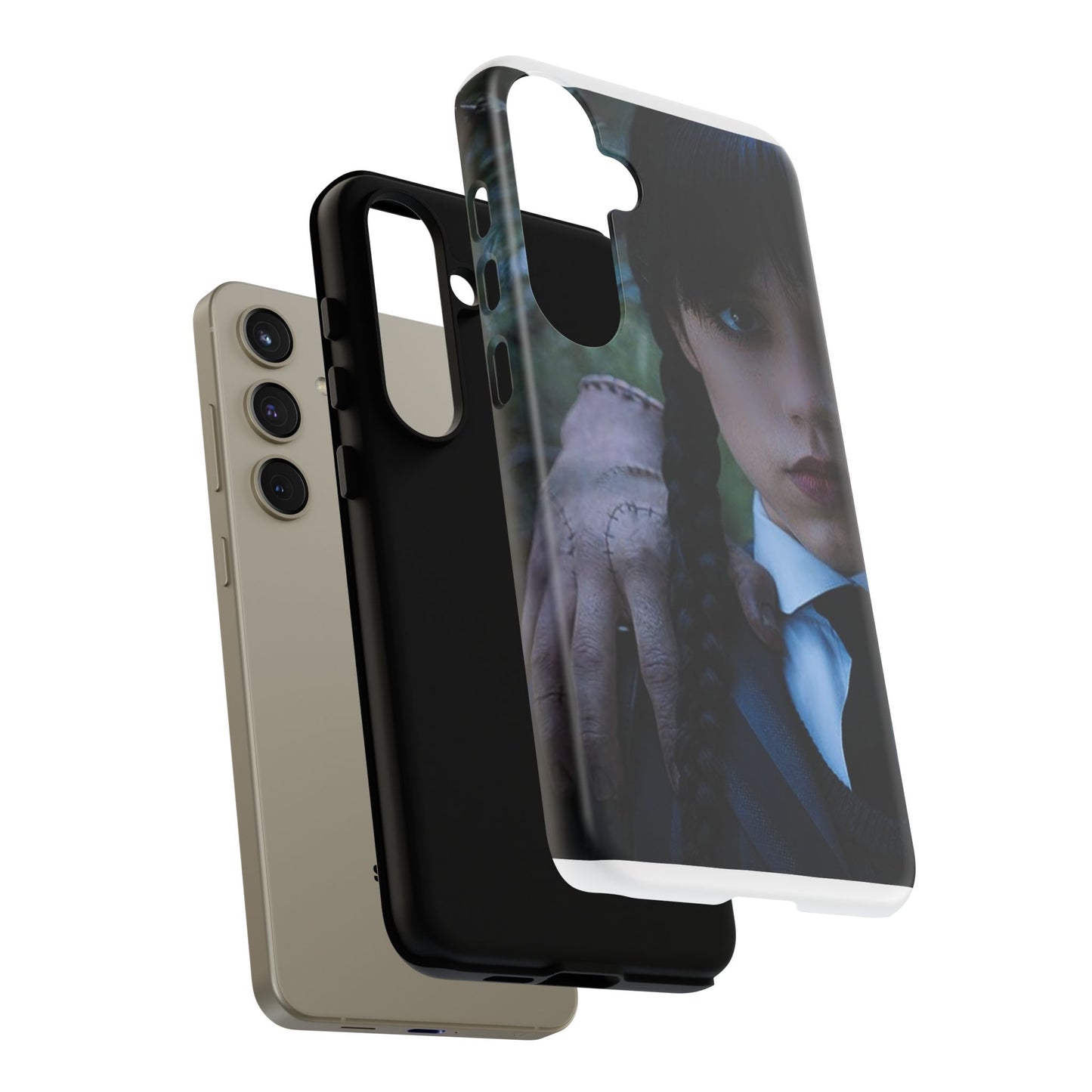 Mercoledì - Gothic Schoolgirl Phone Case — Dark Portrait Protective Tough Case