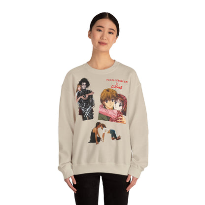 Felpa Unisex anni 90 Anime Collage Crewneck Sweatshirt — Retro Romance & Gothic Art Graphic