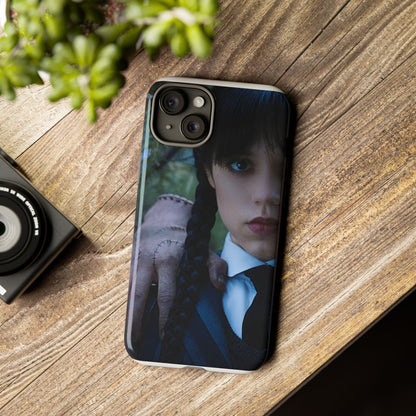 Mercoledì - Gothic Schoolgirl Phone Case — Dark Portrait Protective Tough Case