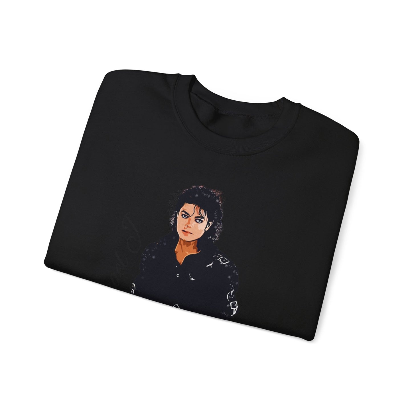 Felpa Michael J - Graphic Crewneck Sweatshirt — Retro Pop Icon Portrait