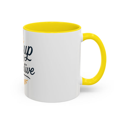 Tazza da caffè motivazionale, bicchieri motivazionali, tazza "Rise Up and Stay Positive" IDEA REGALO