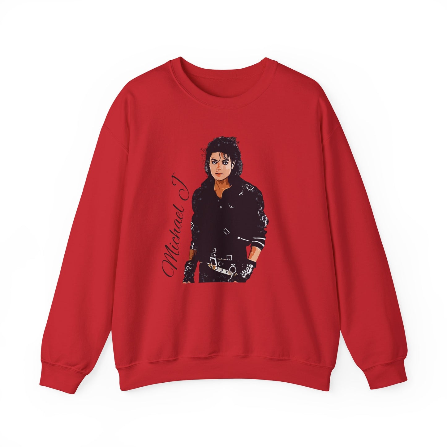 Felpa Michael J - Graphic Crewneck Sweatshirt — Retro Pop Icon Portrait