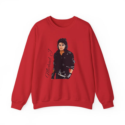 Felpa Michael J - Graphic Crewneck Sweatshirt — Retro Pop Icon Portrait