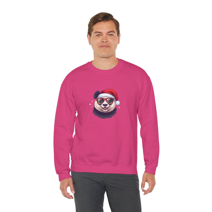 Felpa con buffo Panda natalizio Unisex | Regalo di Natale, Abbigliamento per le feste, Capi essenziali comodi, Girocollo unisex, Felpa carina