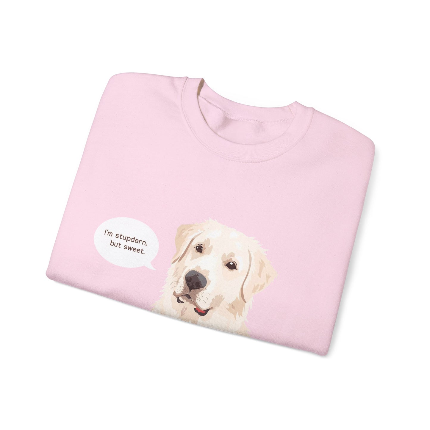 FELPA GIROCOLLO - SONO TESTARDO MA DOLCE Cute Dog Quote Crewneck Sweatshirt